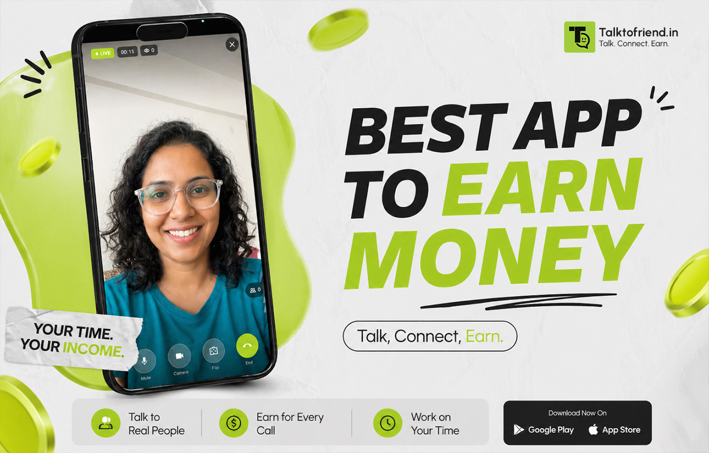 Best App to earn Money - TalkToFriend