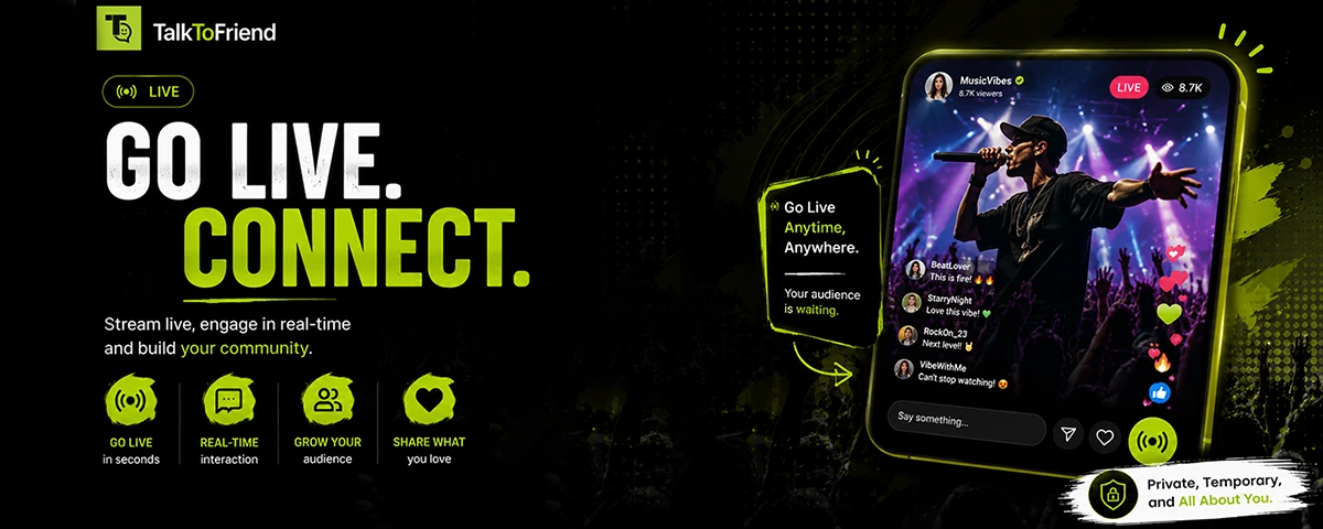 Live Streaming on TalkToFriend (T2F): Connect, Share, Inspire, and Grow in Real Time