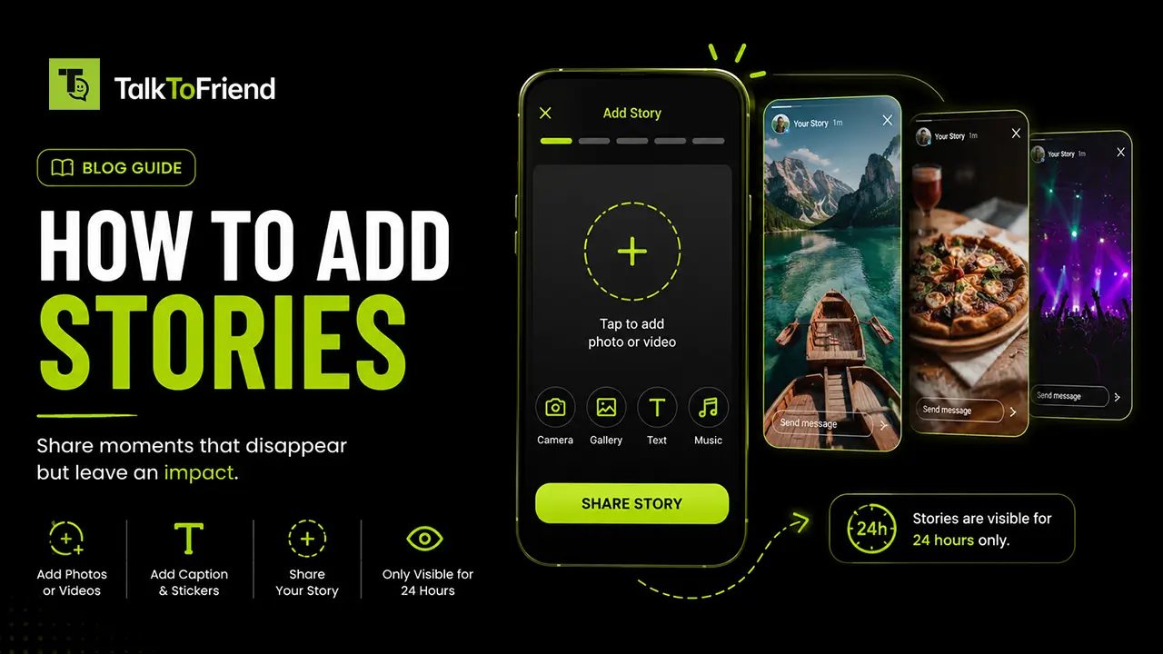 Share Life's Moments Instantly: Building Connections with the New Stories Feature on TalkToFriend
